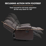 NNEMB Elderly-Friendly Luxury Recliner Chair-Brown