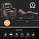 NNEMB Elderly-Friendly Luxury Recliner Chair-Brown