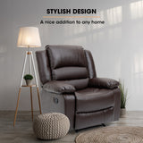 NNEMB Elderly-Friendly Luxury Recliner Chair-Brown