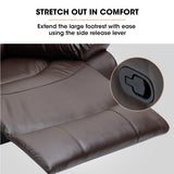 NNEMB Elderly-Friendly Luxury Recliner Chair-Brown