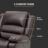 NNEMB Elderly-Friendly Luxury Recliner Chair-Brown