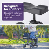 NNEMB Knee Scooter Walker-Disc Brake-Suspension-Bag-Broken Leg Ankle Foot Mobility-Crutches Alternative-Black