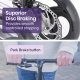 NNEMB Knee Scooter Walker-Disc Brake-Suspension-Bag-Broken Leg Ankle Foot Mobility-Crutches Alternative-Black