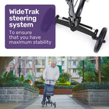 NNEMB Knee Scooter Walker-Disc Brake-Suspension-Bag-Broken Leg Ankle Foot Mobility-Crutches Alternative-Black