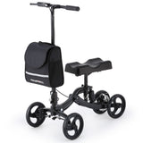 NNEMB Knee Scooter Walker-Disc Brake-Suspension-Bag-Broken Leg Ankle Foot Mobility-Crutches Alternative-Black
