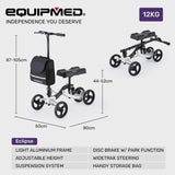 NNEMB Knee Scooter Walker-Disc Brake-Suspension-Bag-Broken Leg Ankle Foot Mobility-Crutches Alternative