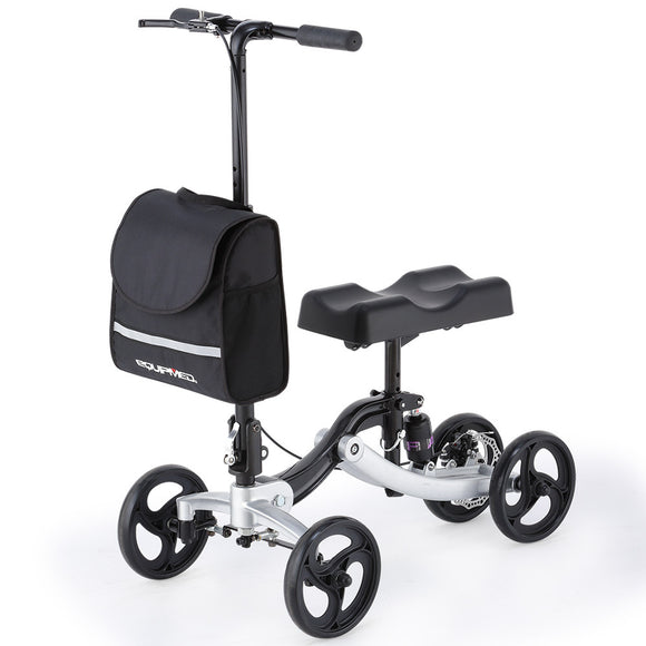 NNEMB Knee Scooter Walker-Disc Brake-Suspension-Bag-Broken Leg Ankle Foot Mobility-Crutches Alternative