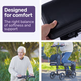 NNEMB Knee Scooter Walker-Dual Brakes-Bag-Broken Leg Ankle Foot Mobility-Crutches Alternative-Black