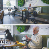 NNEMB Knee Scooter Walker-10 Tyres-Dual Brakes-Bag-Broken Leg Ankle Foot Mobility-Crutches Alternative-Blue