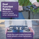 NNEMB Knee Scooter Walker-10 Tyres-Dual Brakes-Bag-Broken Leg Ankle Foot Mobility-Crutches Alternative-Blue