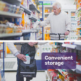 NNEMB Knee Scooter Walker-10 Tyres-Dual Brakes-Bag-Broken Leg Ankle Foot Mobility-Crutches Alternative-Blue