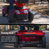 NNEMB VentureCruise Mobility Scooter-XXL Size-30km Max Range-180kg capacity-Red