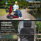NNEMB VentureCruise Mobility Scooter-XXL Size-30km Max Range-180kg capacity-Red