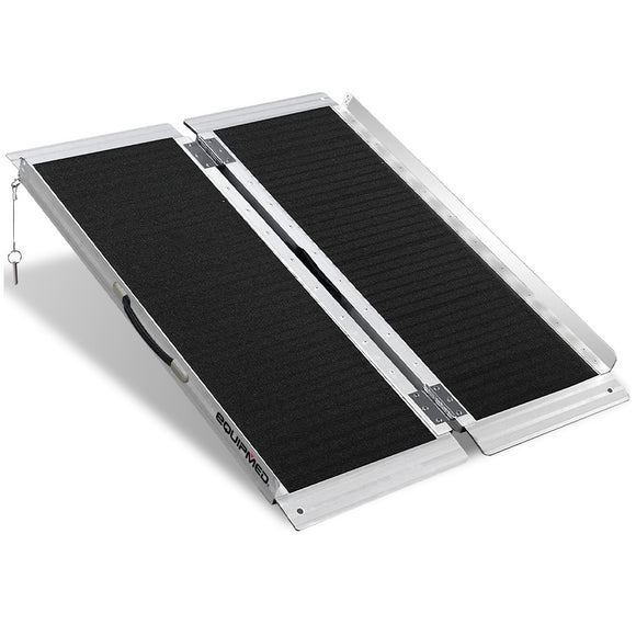NNEMB 91cm Portable Folding Aluminium Access Ramp-272kg Rated-Black Ultra-Grip-for Wheelchair-Mobility Scooter