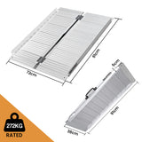 NNEMB 91cm Portable Folding Aluminium Access Ramp-272kg Rated-for Wheelchair-Mobility Scooter-Rollator