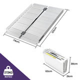 NNEMB 123cm Portable Folding Aluminium Access Ramp 272kg Rated-Silver-for Wheelchair-Mobility Scooter