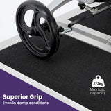 NNEMB 123cm Portable Folding Aluminium Access Ramp-272kg Rated-Black Ultra-Grip-for Wheelchair-Mobility Scooter