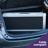 NNEMB 123cm Portable Folding Aluminium Access Ramp-272kg Rated-Black Ultra-Grip-for Wheelchair-Mobility Scooter