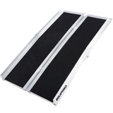 NNEMB 123cm Portable Folding Aluminium Access Ramp-272kg Rated-Black Ultra-Grip-for Wheelchair-Mobility Scooter