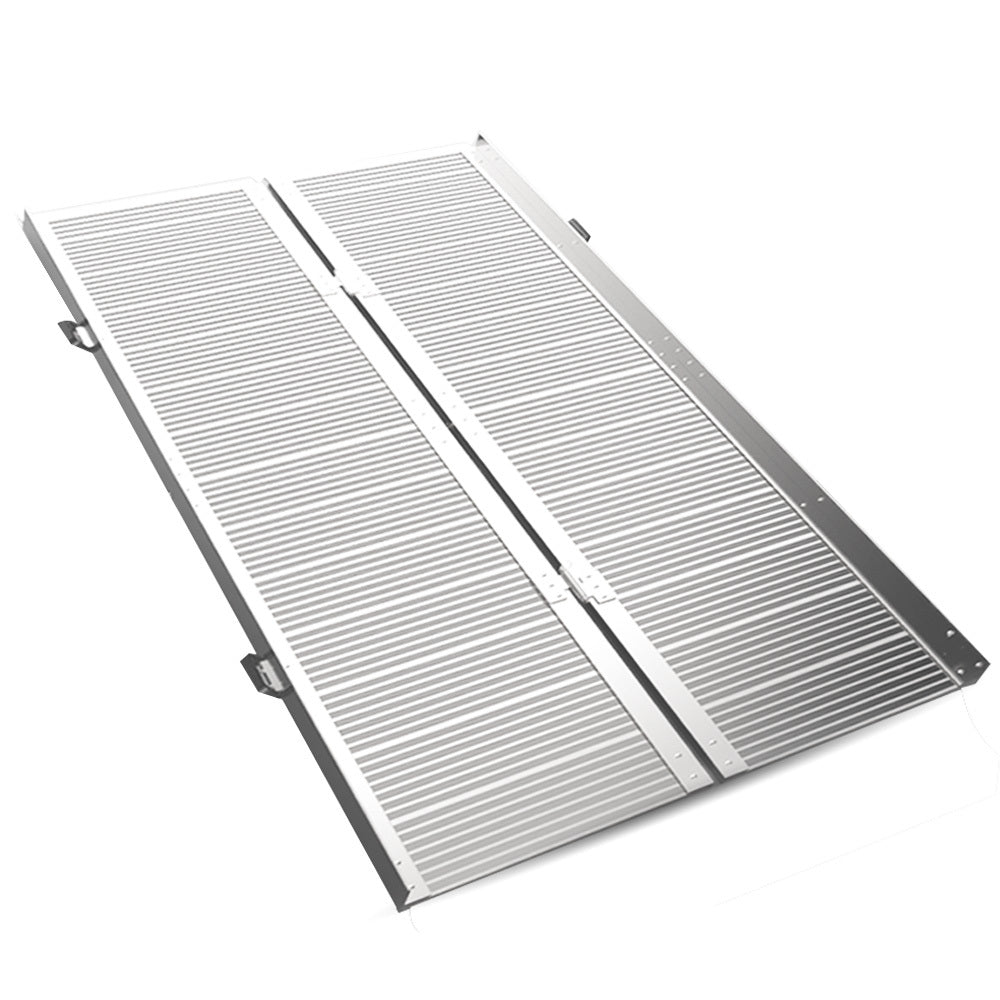 NNEMB 152cm Portable Folding Aluminium Access Ramp-272kg Rated-for Whe ...