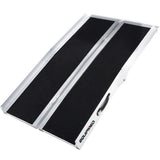 NNEMB 152cm Portable Folding Aluminium Access Ramp 272kg Rated-Black Ultra-Grip-for Wheelchair-Mobility Scooter