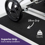 NNEMB 152cm Portable Folding Aluminium Access Ramp 272kg Rated-Black Ultra-Grip-for Wheelchair-Mobility Scooter
