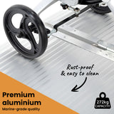 NNEMB 182cm Portable Folding Aluminium Access Ramp-272kg Rated-for Wheelchair-Mobility Scooter-Rollator
