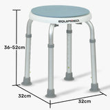 NNEMB Shower Chair Bath Stool-with 360-degree Swivel Rotating Seat for Elderly-White/Blue
