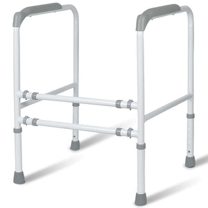 NNEMB Over Toilet Support Frame Safety Grab Aid Rail-125kg Capacity-Adjustable Height and Width