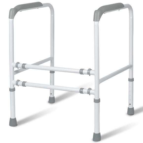 NNEMB Over Toilet Support Frame Safety Grab Aid Rail-125kg Capacity-Adjustable Height and Width