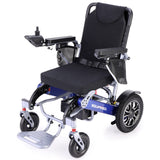 NNEMB Power Electric Wheelchair-Folding-15km Max Range-Aluminium Frame-Lithium Battery-Blue
