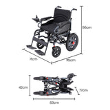 NNEMB Power Electric Wheelchair-Folding-XL Wide Seat-20km Max Range-Lithium Battery-Black