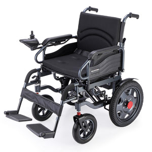 NNEMB Power Electric Wheelchair-Folding-XL Wide Seat-20km Max Range-Lithium Battery-Black