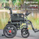 NNEMB Power Electric Wheelchair-Folding-XL Wide Seat-20km Max Range-Lithium Battery-Black