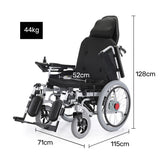 NNEMB Power Electric Wheelchair-XXL Wide Bariatric Chair Seat-15km Range-Recline Adjustment-Lithium Battery-22 Wheel-Headrest-Folding-Black
