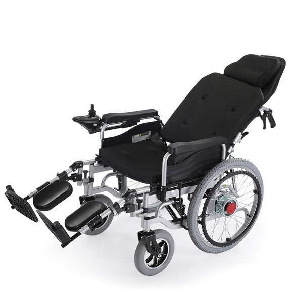 NNEMB Power Electric Wheelchair-XXL Wide Bariatric Chair Seat-15km Range-Recline Adjustment-Lithium Battery-22 Wheel-Headrest-Folding-Black
