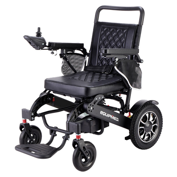 NNEMB Power Electric Wheelchair-Folding-15km Max Range-Aluminium Frame-Lithium Battery-Black