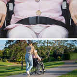 NNEMB 24 Inch Folding Wheelchair-XL Wide Design-136kg Capacity-Park Brakes-Retractable Armrests-Dark Grey Hammertone