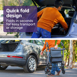 NNEMB 4 Wheel Lightweight Rollator Walker-Aluminium Frame-Seat-Carry Bag-for Seniors-Titanium Style