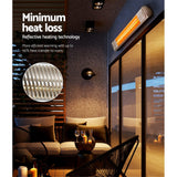NNEDSZ Electric Infrared Radiant Strip Heater Outdoor Indoor Halogen 2000W