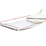 NNEDSZ Swing Double Hammock Bed Cream