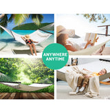 NNEDSZ Swing Double Hammock Bed Cream