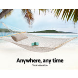 NNEDSZ Double Swing Hammock Bed Cream