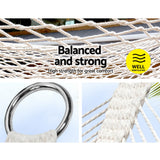 NNEDSZ Double Swing Hammock Bed Cream