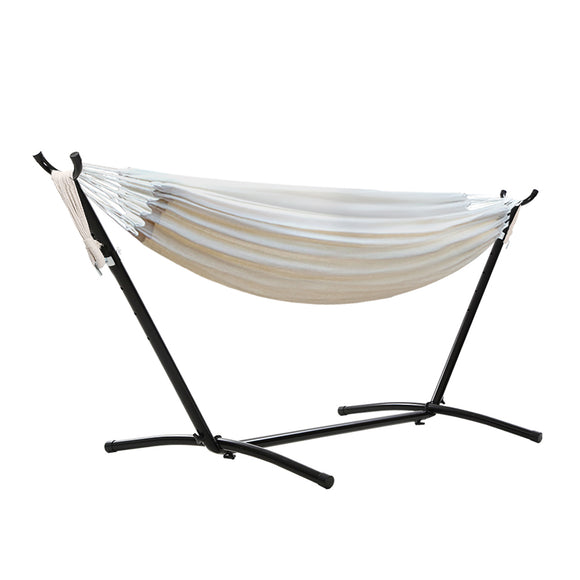 NNEDSZ Camping Hammock With Stand Cotton Rope Lounge Hammocks Outdoor Swing Bed