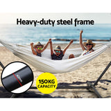 NNEDSZ Camping Hammock With Stand Cotton Rope Lounge Hammocks Outdoor Swing Bed