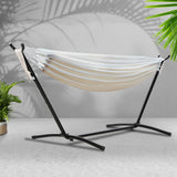 NNEDSZ Camping Hammock With Stand Cotton Rope Lounge Hammocks Outdoor Swing Bed
