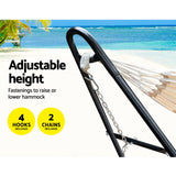 NNEDSZ Hammock Bed with Steel Frame Stand - Cream