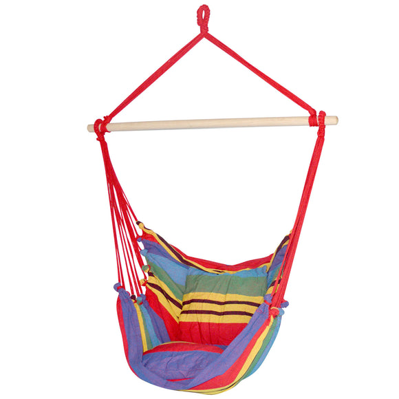 NNEDSZ Hammock Swing Chair with Cushion - Multi-colour