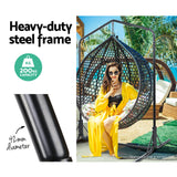 NNEDSZ Double Hammock Chair Stand Steel Frame 2 Person Outdoor Heavy Duty 200KG